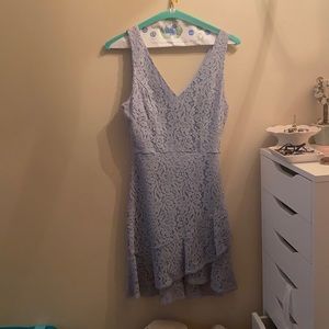 AQUA light blue lace dress, worn once, Size XS
